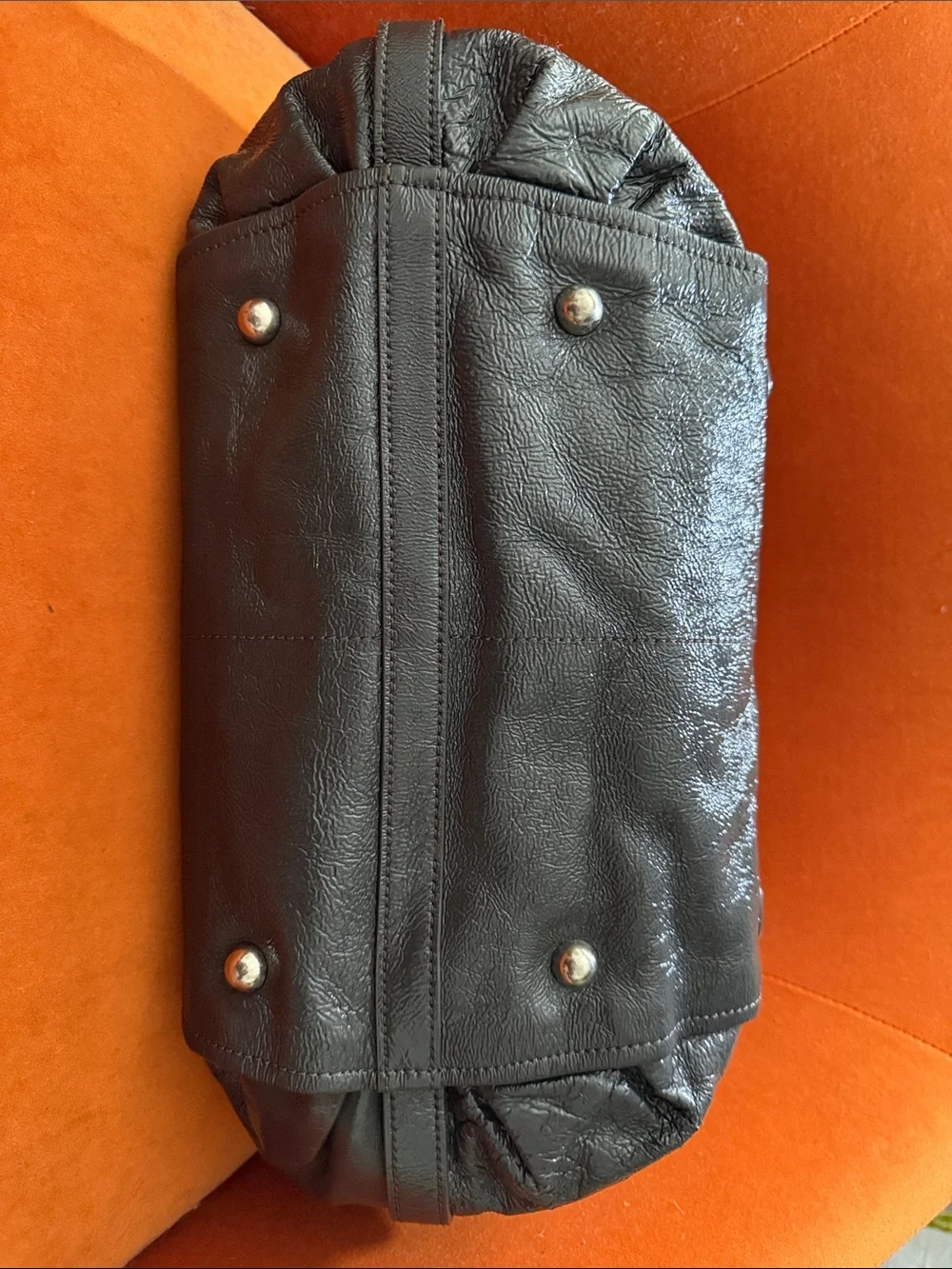 Tod's Black Leather Satchel with Silver Hardware